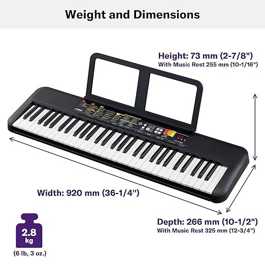 yamaha psr f52 portable keyboard – 61 keys, lightweight & compact, built in voices & styles, usb connectivity, ideal for beginners & home use yamaha psr f52 portable keyboard – 61 keys, lightweight & compact, built in voices & styles, usb connectivity, ideal for beginners & home use